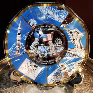 First Lunar Landing Of Mankind - Plate - John F. Kennedy Space Center - Rare Issue.