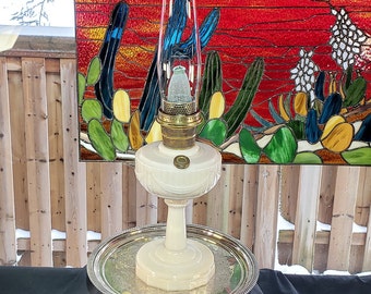 Vintage Uranium Custard Glass Aladdin Lincoln Drape Oil Lamp - Etsy