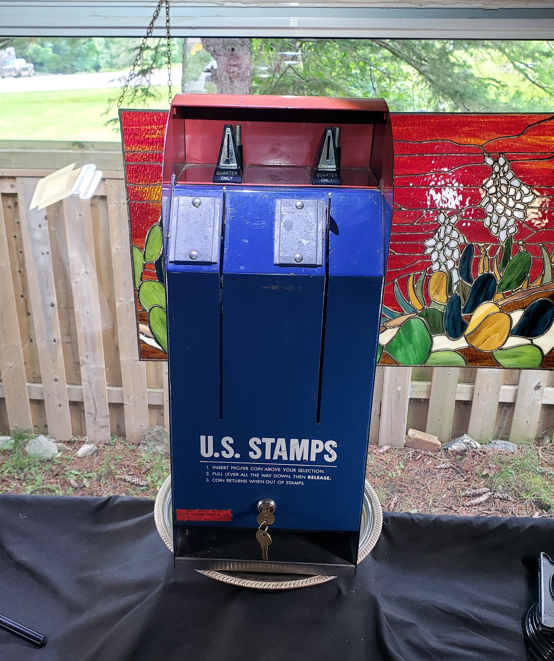 Vintage US Postage Stamp Vending Machine - Model S67 Selectra