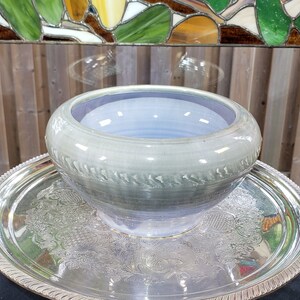 Vintage Rare Yellow and Blue Drip Glaze Moorcroft Bowl or Planter - English Pottery, Vintage Moorcroft