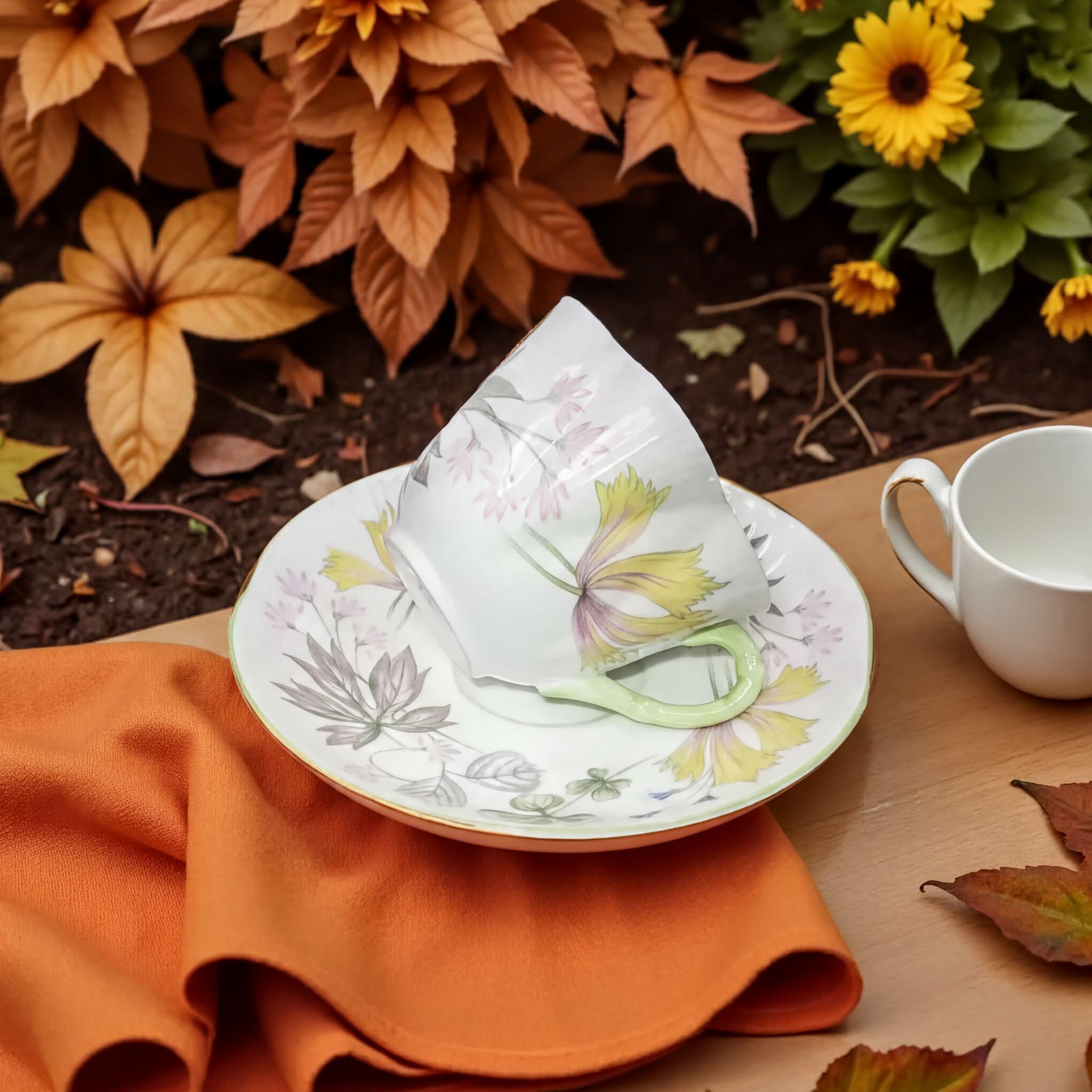 Shelley Wildflower Teacup - Etsy