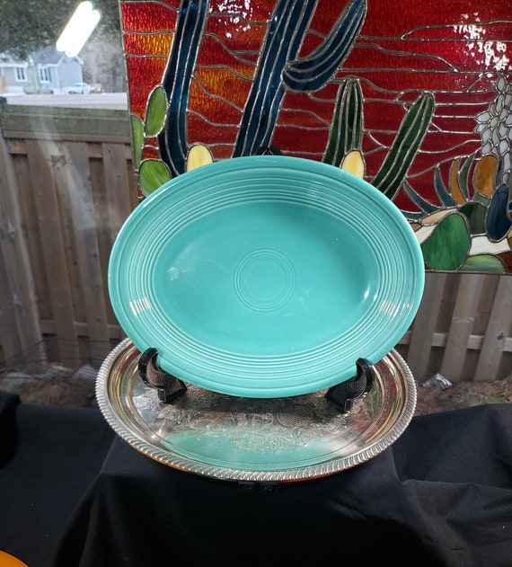 Vintage Fiesta Ware Platter Turquoise Fiestaware Plate Vintage Platter Retro Decor Kitchen Decor Etsy Canada