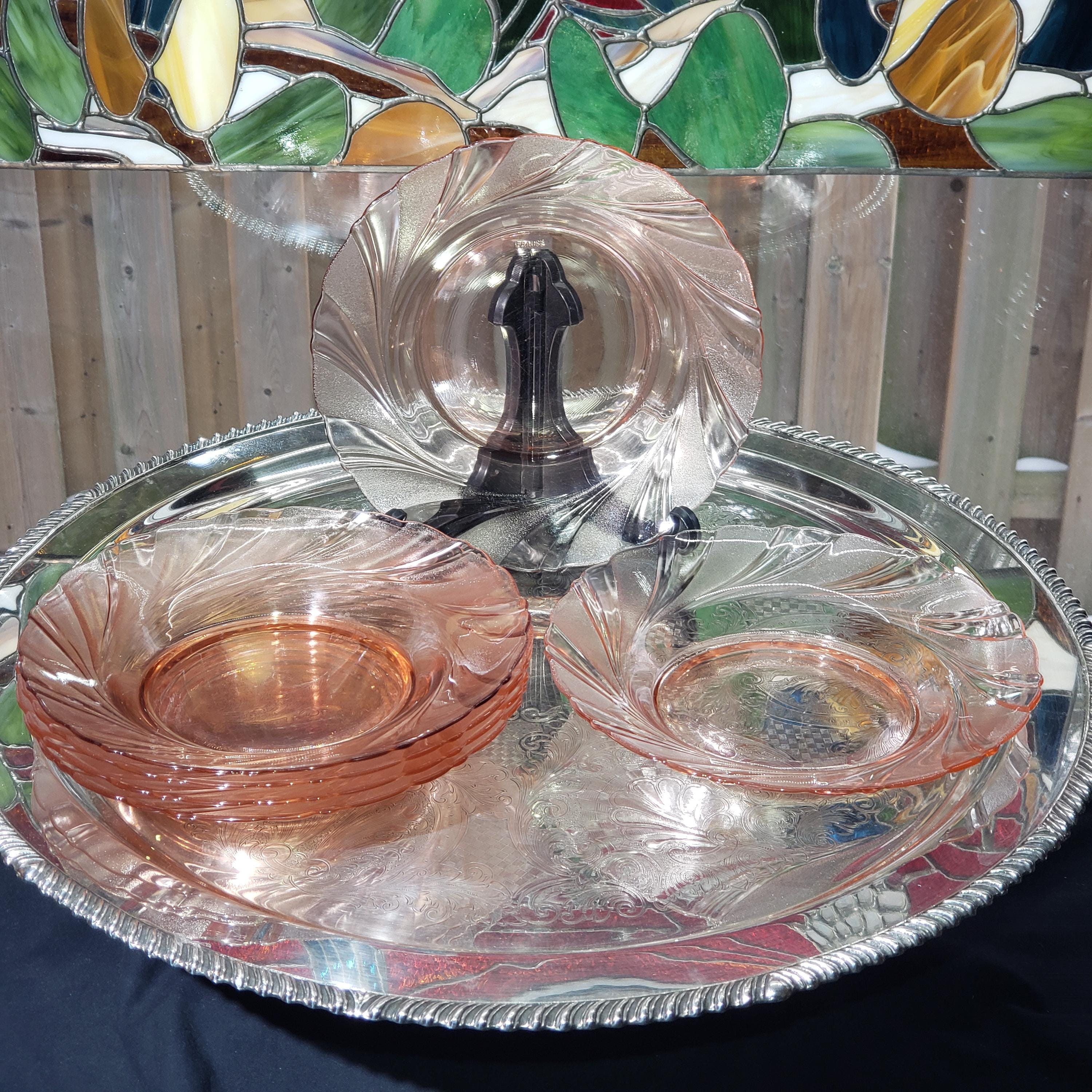Verre Vereco Rose, 6 Tasses En Excellent État, Vintage 1970-1980
