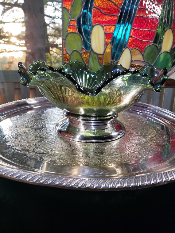 s新品SARGASSO GLASS BOWL | green VINTAGE s新品SARGASSO GLASS BOWL | green VINTAGE Vintage Green Glass
