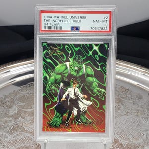 Vintage 1994 Marvel Universe " The Incredible Hulk" 94 Flair #2 - NM - MT PSA 8