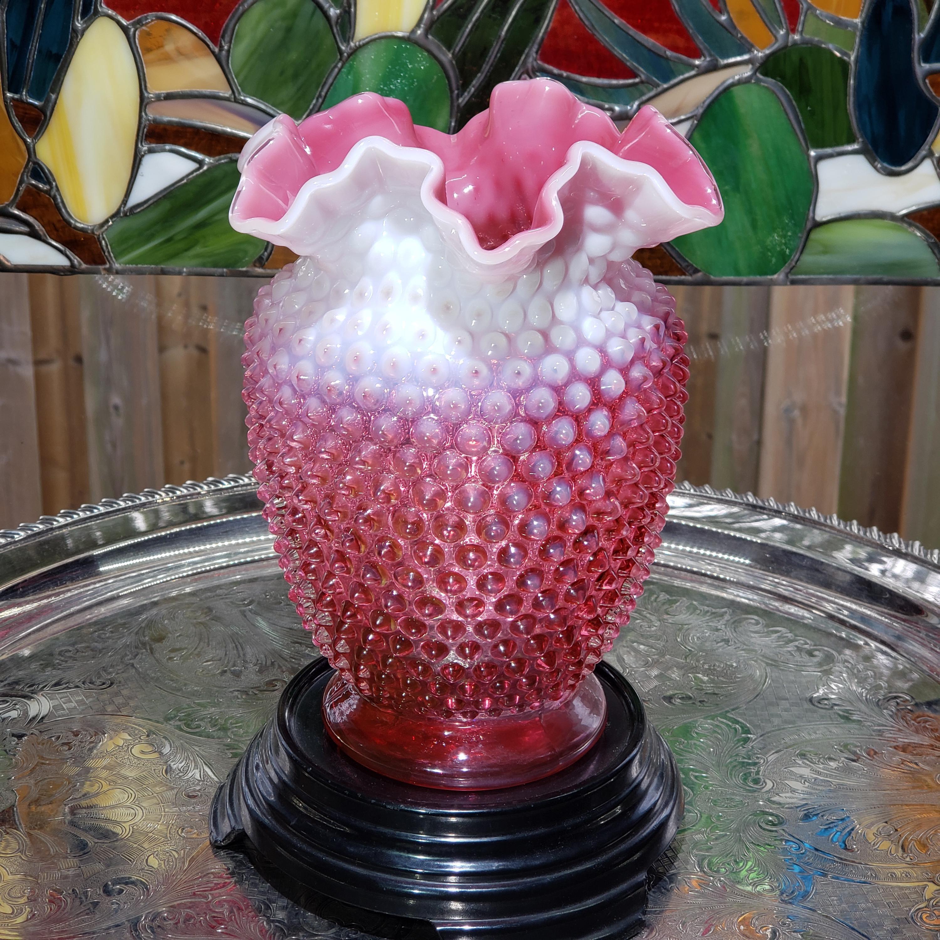 Fenton Large Flower Vase - Etsy