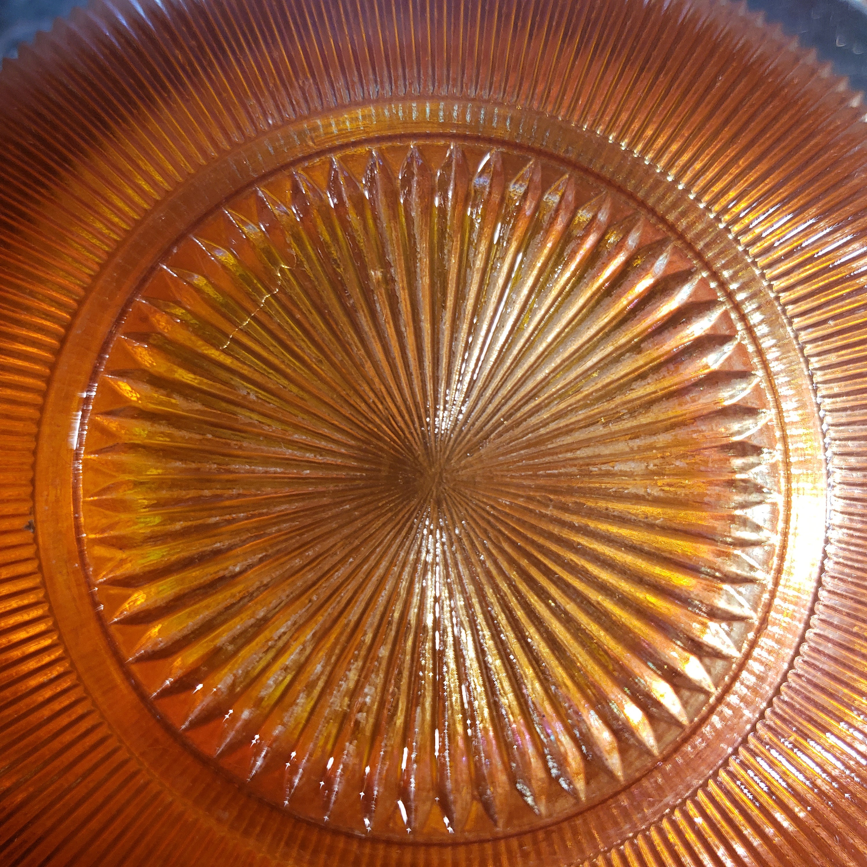 Stunning American Brilliant Period Cut Glass Floral Five