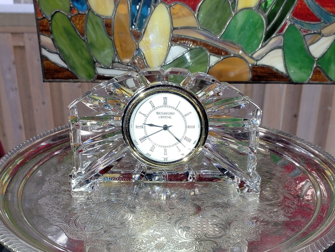 Vintage Waterford Crystal Mantel Clock Retro Clock Home Etsy