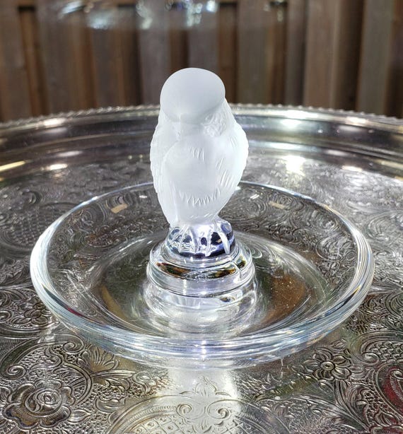 LALIQUE ラリック　亀　置物 Lalique Crystal Ring Dish: French 1980s Bird Decor - Etsy