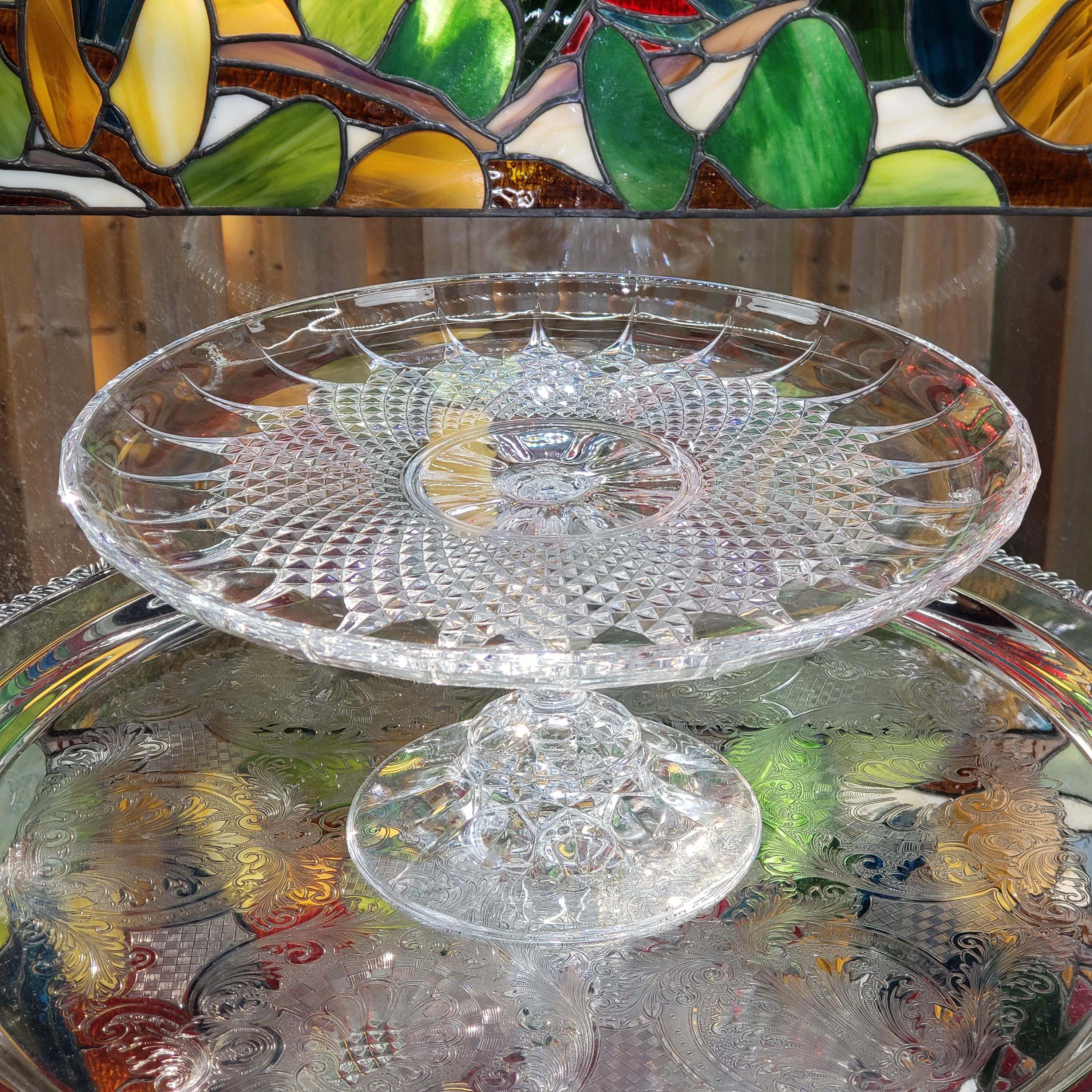 Rare Cristal D'arques Longchamp Cake Stand: French Crystal 1990s