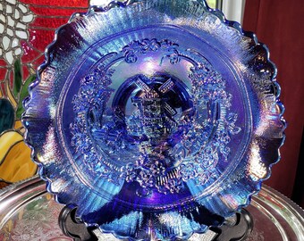 カーニバルガラス　風車　ウィンドミル　ボウル大1個　小6個　アンティーク カーニバルガラス 風車 ウィンドミル ボウル大1個 小6個