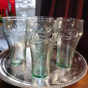 Indiana Coca Cola Bell Glasses - Georgia Green Color! - New Out Of The Box...