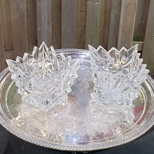Vintage Mikasa Pair Square Crystal Votive Candle Holders - Stunning Mikasa Crystal Decor, Vintage Decor, Gift For Her, Free Shipping