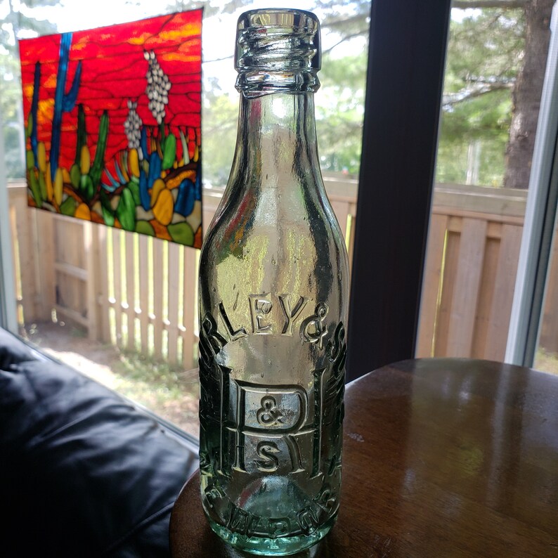 Antique R . Hurley & Sons Newport Bottle Green Fantastic Etsy