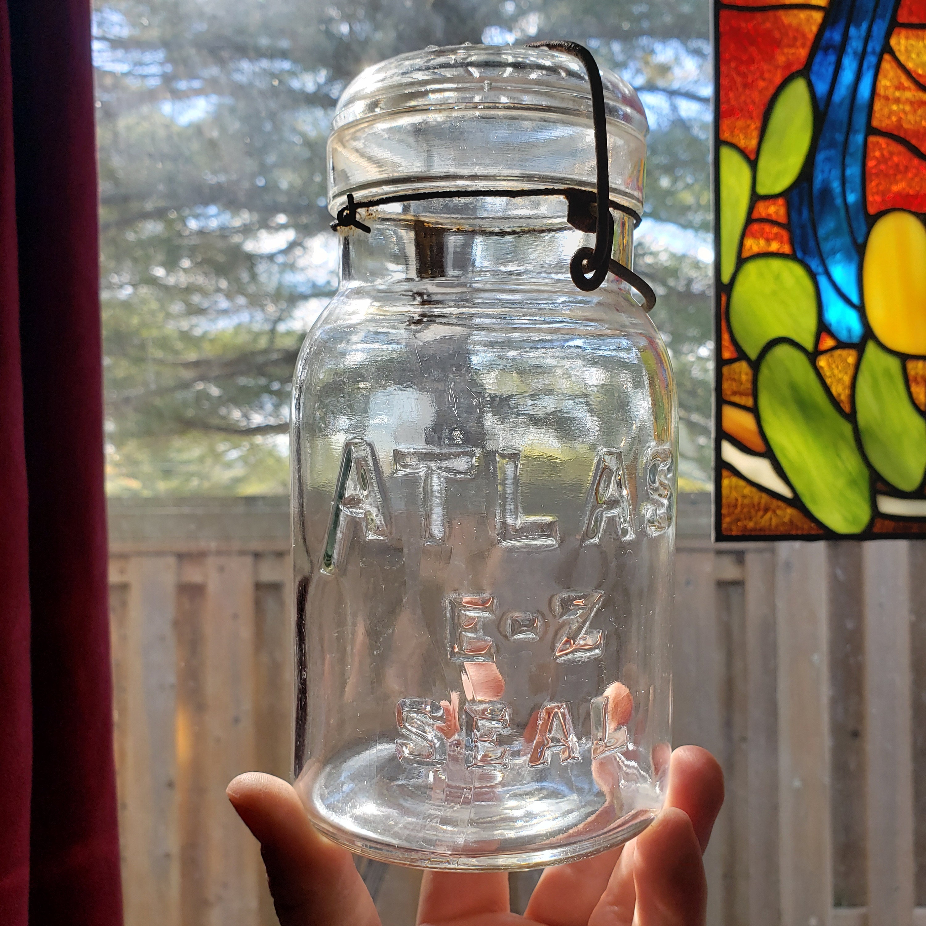 Vintage - Atlas E-Z Seal Quart Wire Sealer, Mason Jar