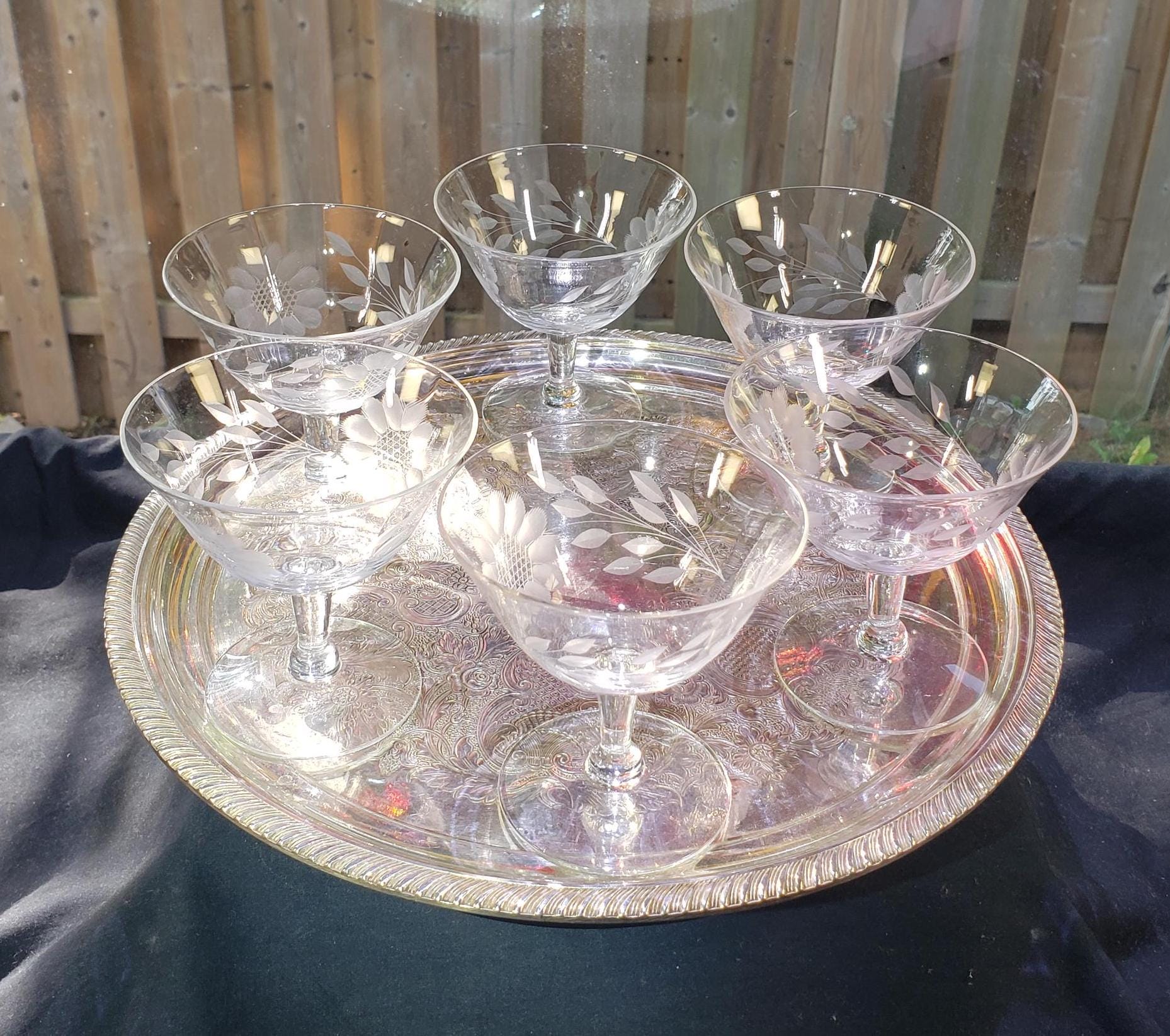 ヴィンテージ　グラスストーン　ハットピン Vintage Hughes Cornflower Crystal Champaign / Desert Cups