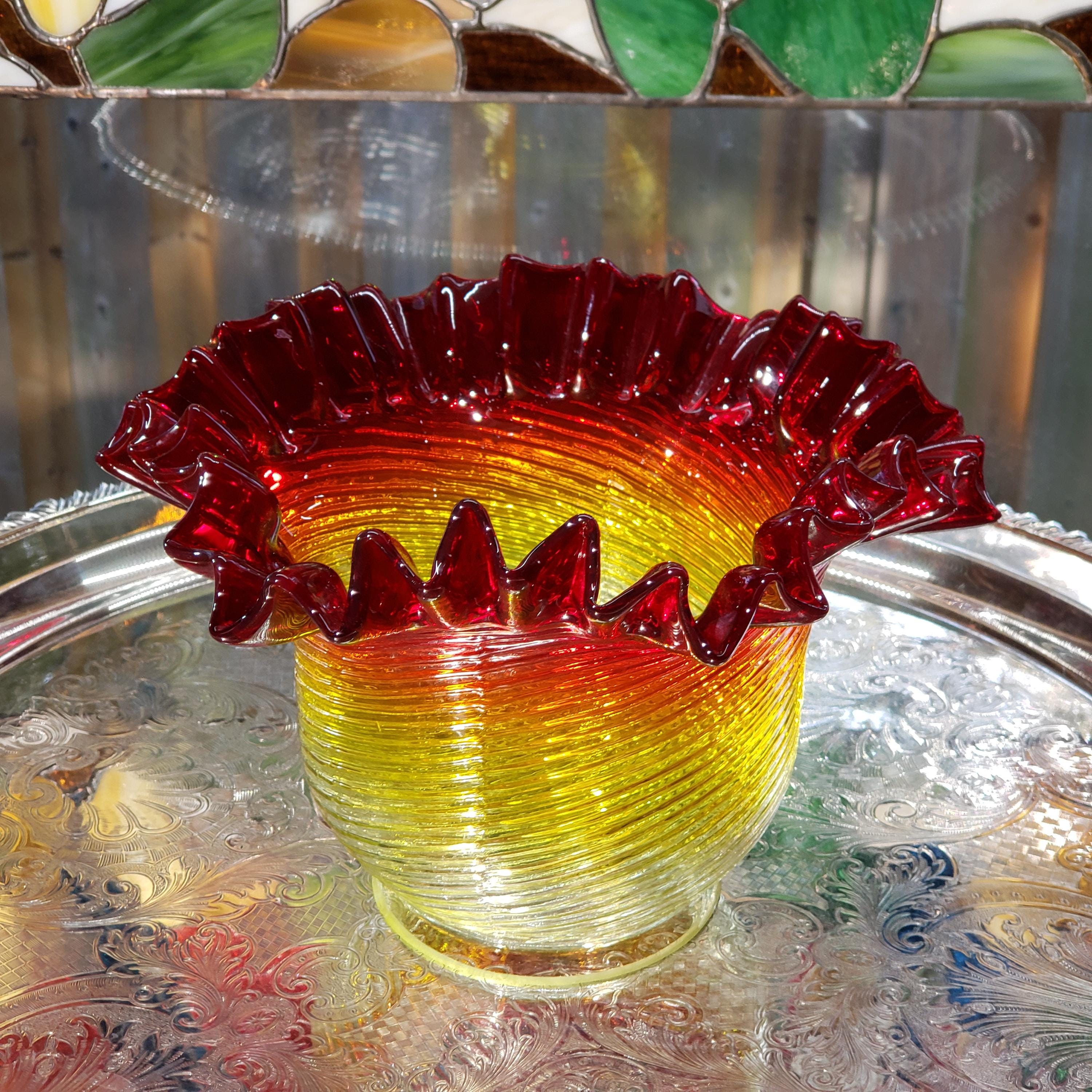 Amberina Oil Lamp Shade - Etsy
