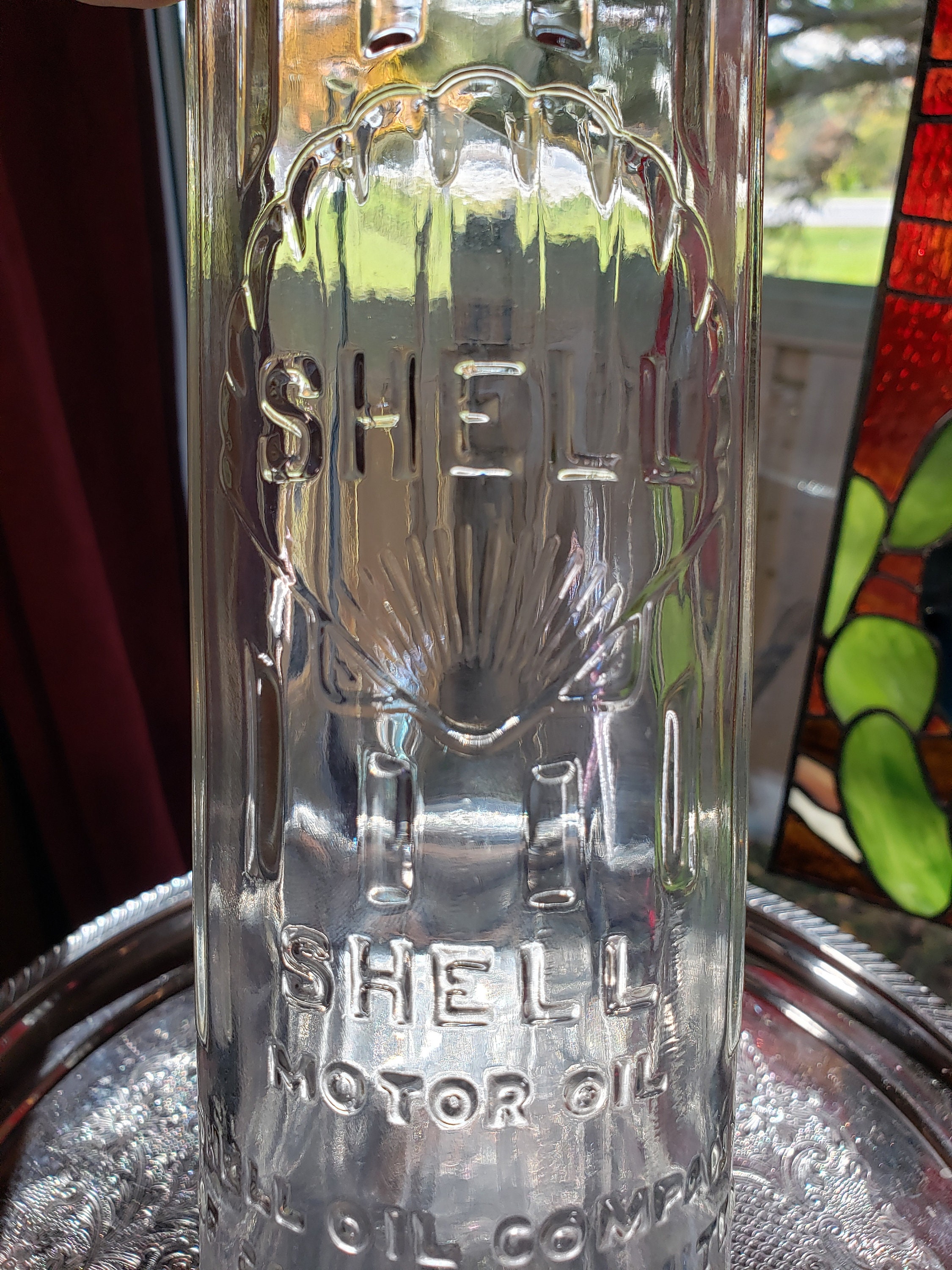 CANADIAN SUPERIOR oil　置物　レア　レトロ Vintage Shell Oil Bottle: 1933 Art Deco Canadian Collectible