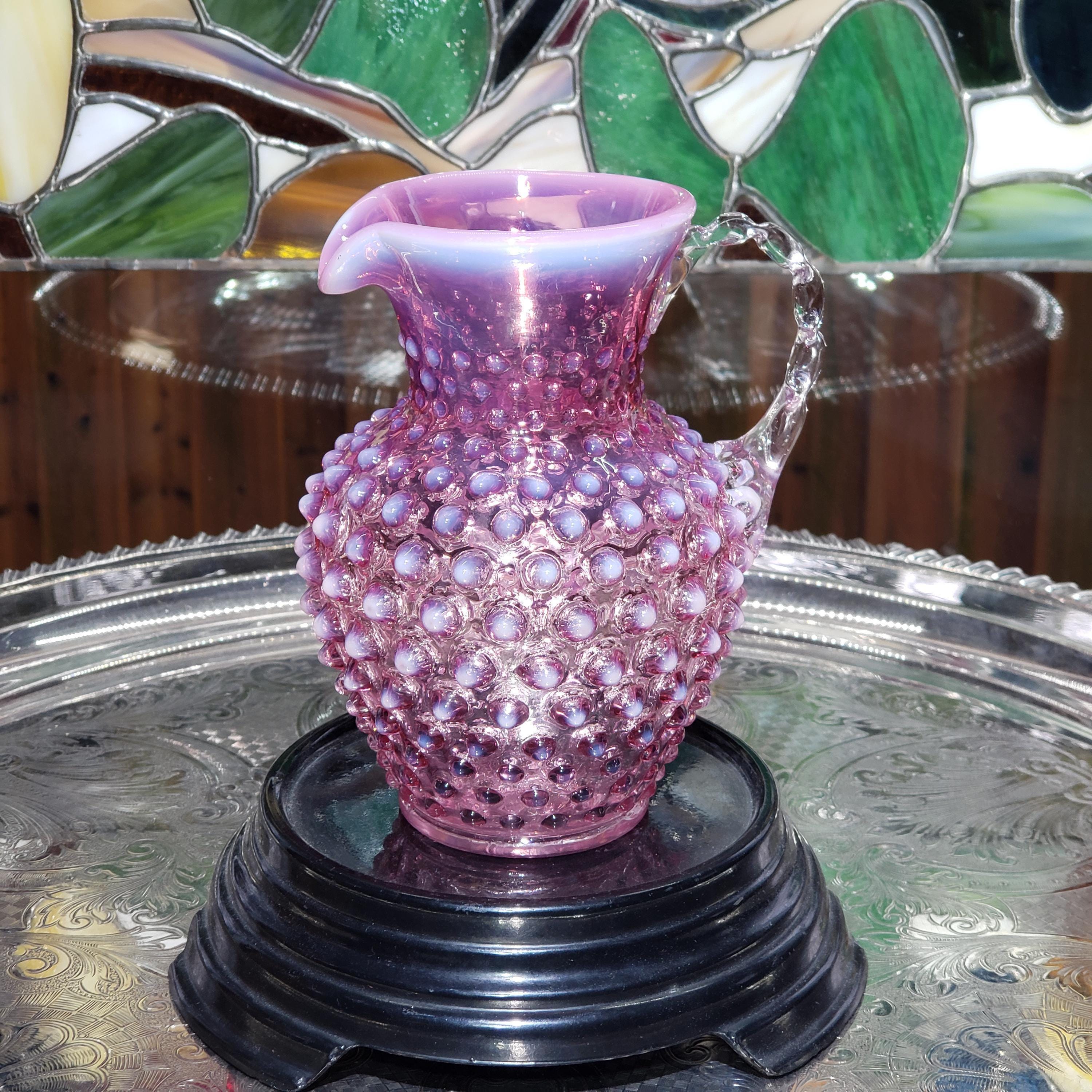 Pink Fenton Pitcher - Etsy