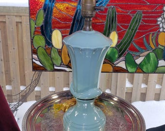 Art Deco Table Lamp: Green Lighting (1930s Patina)