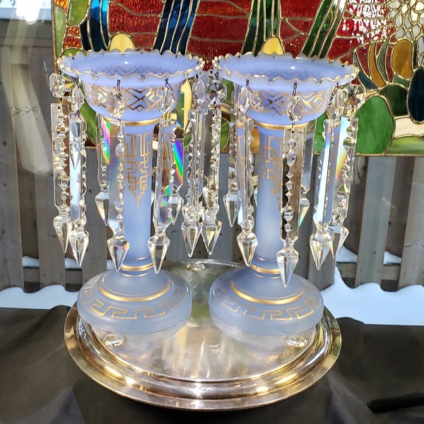 Lustre Crystal Candle Etsy