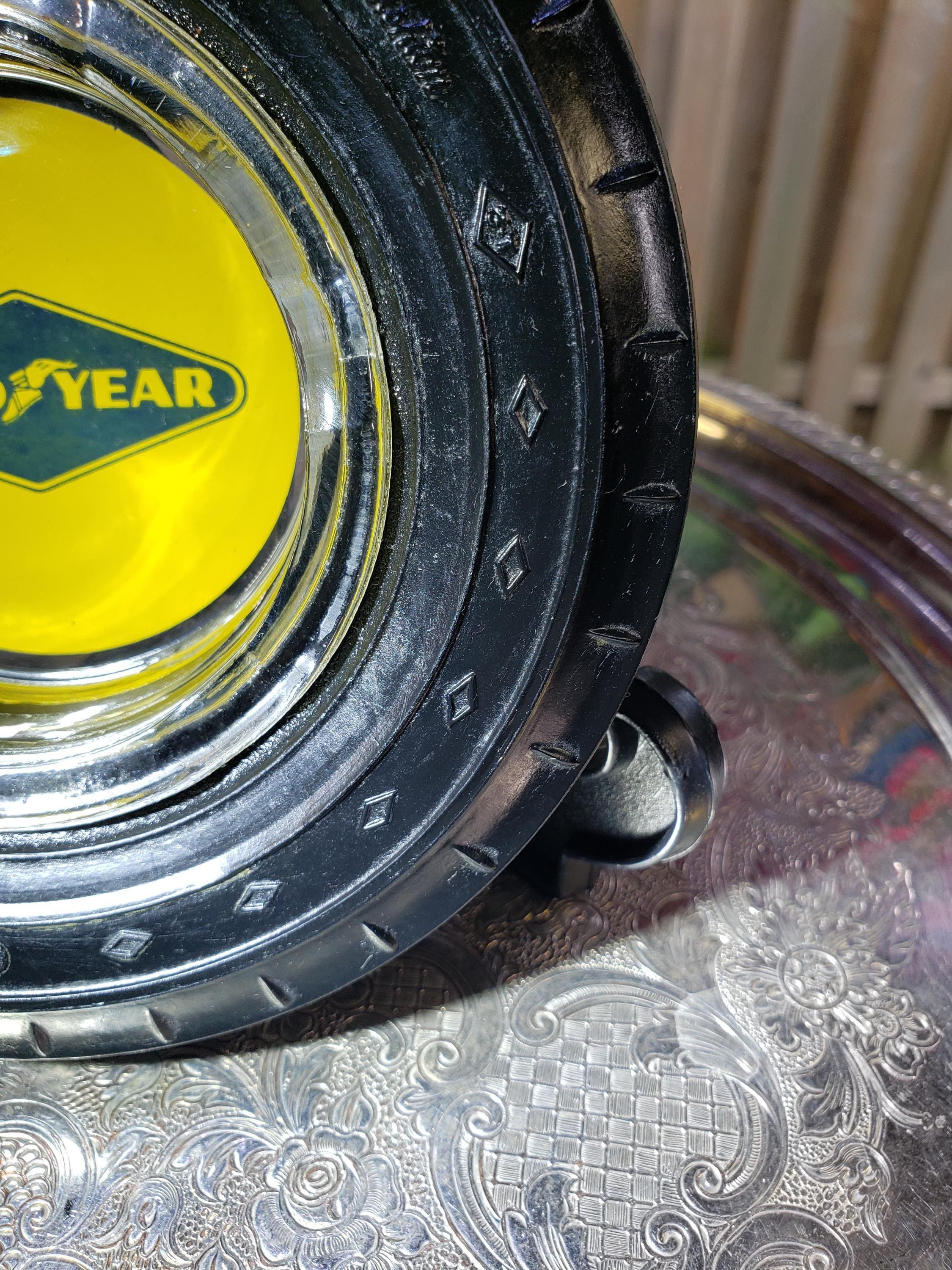 Goodyear Tire Ashtray: 1950s Rubber and Glass Decor - Etsy