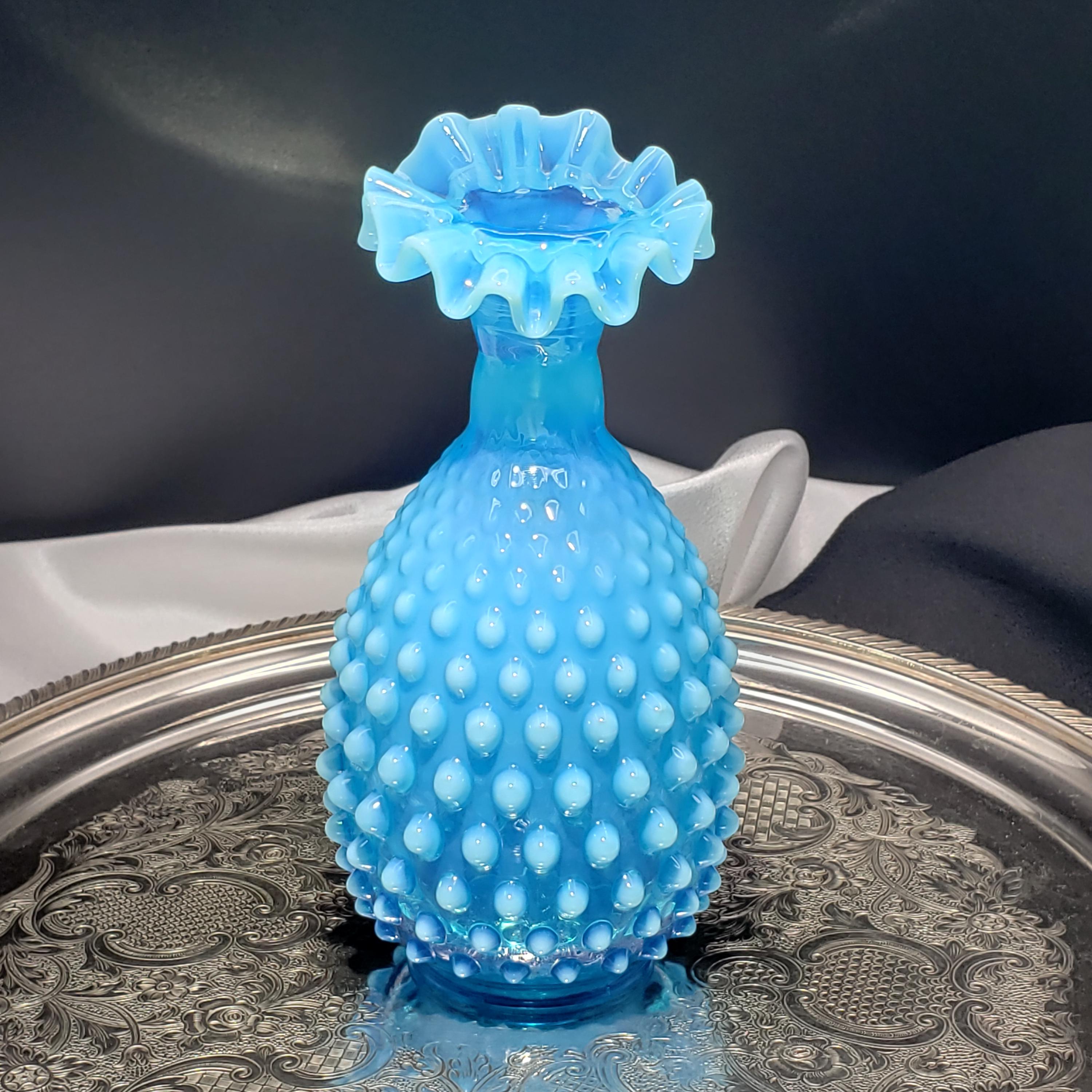 Rare Fenton Blue Hobnail Bud Vase - 1940s Vintage Glass - Etsy