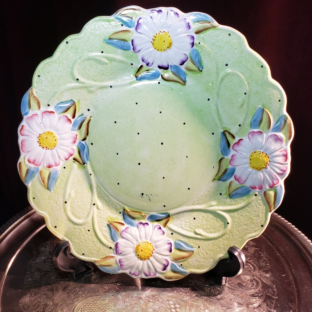 Vintage Pattern Flower Plate by James Kent Ltd , Wall