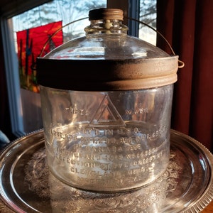Glass Stove Oil Jug - Perfection Stove Company, Glass Oil Jug, Antique Oil Container