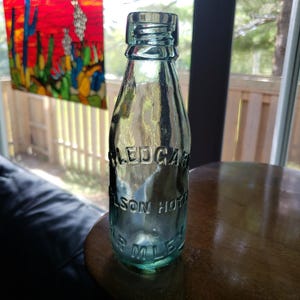 Nelson Hotel Beer Bottle - Early Light Green Glass