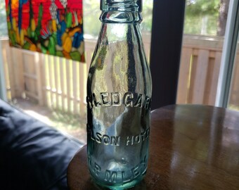Nelson Hotel Beer Bottle - Early Light Green Glass