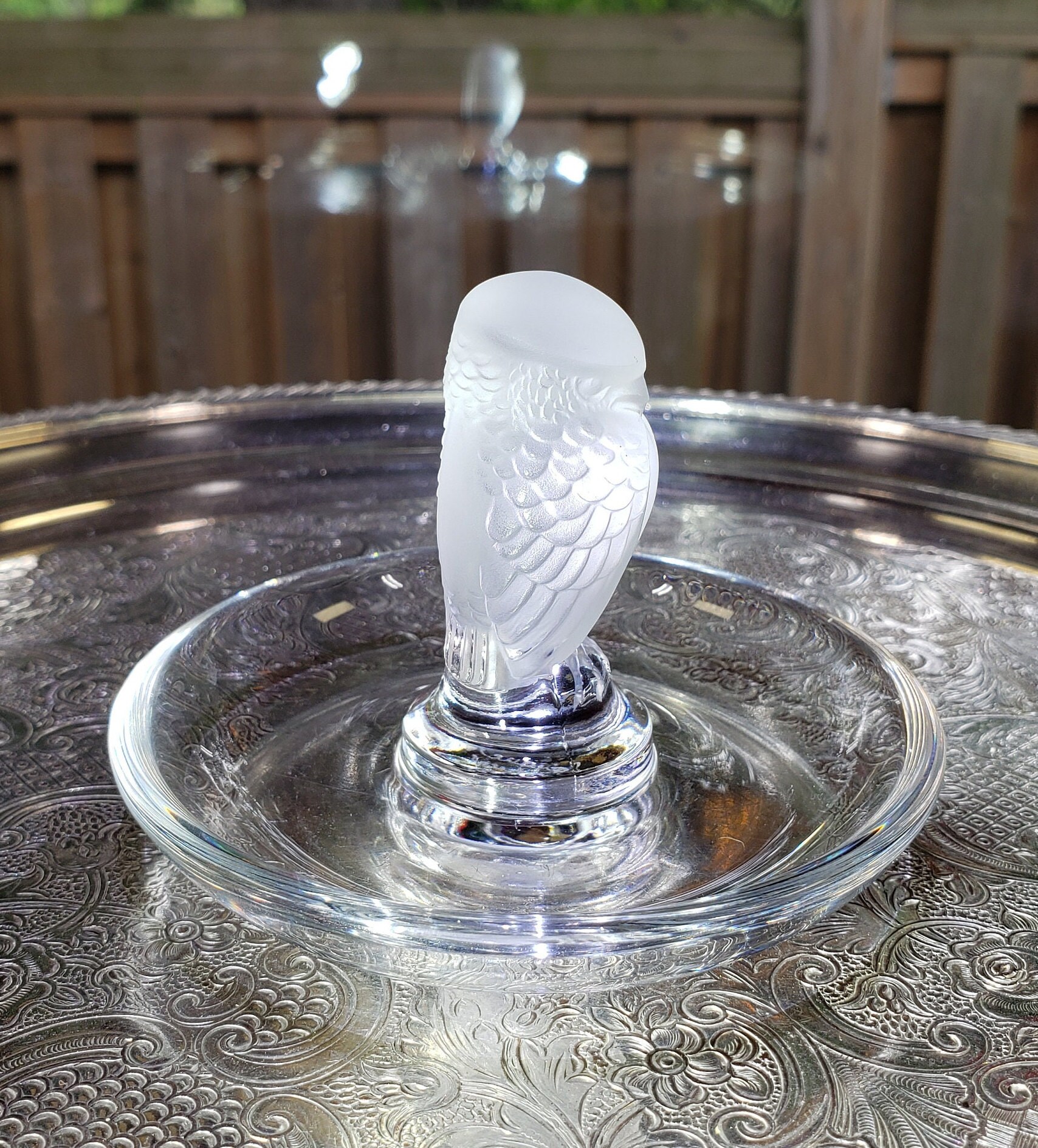 Lalique Crystal ラリック ライオン ヘッド 灰皿 未使用 美品 Lalique