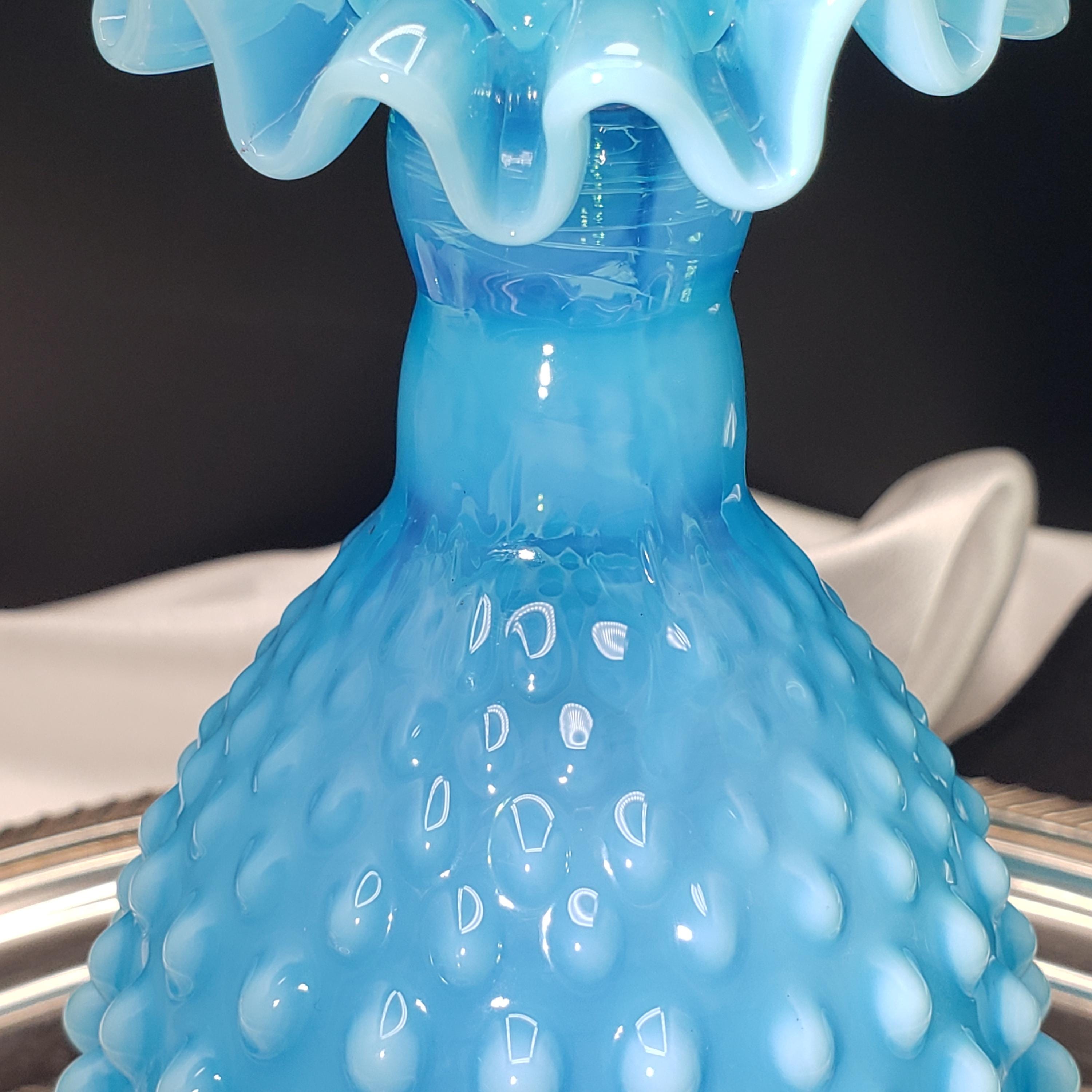 Rare Fenton Blue Hobnail Bud Vase - 1940s Vintage Glass - Etsy