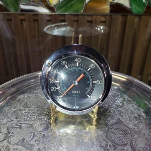 Vintage Aqua Meter Boat Speedometer: Chrome Nautical Decor (55 MPH)