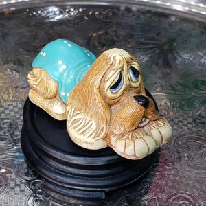 Vintage Pendelfin Dog &quot;Pooch&quot; Hand Painted Dog - English Bunny Decor, Unique Gift, Free Shipping
