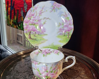 Vintage Royal Albert Blossom Time Cup and Saucer- Antique