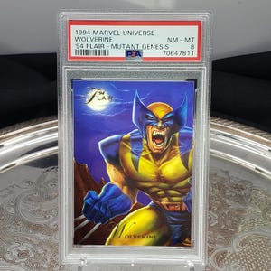 vintage 1994 Marvel Universe « Wolverine » 94 Flair - Mutant Genesis - NM - MT PSA 8