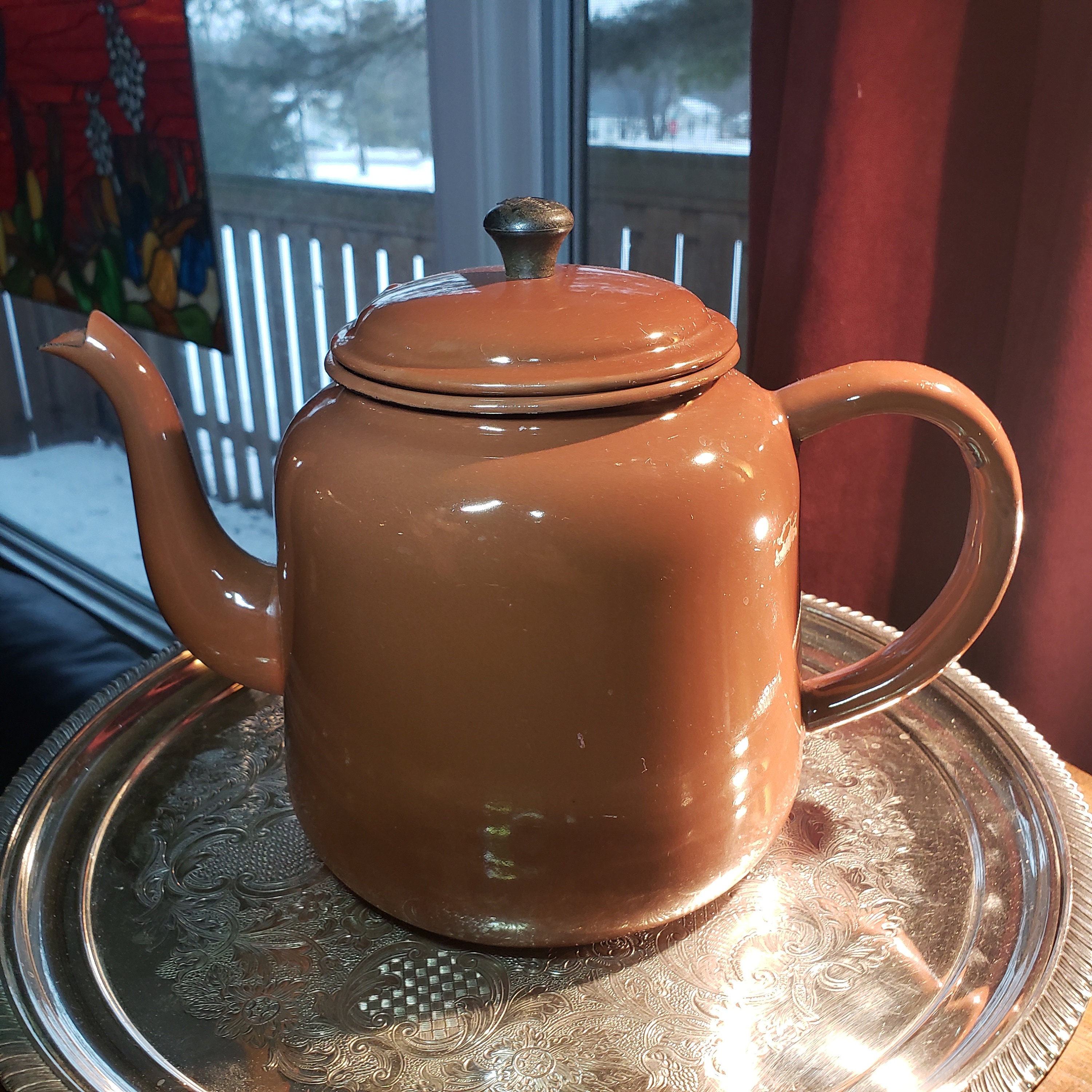 Large enamel teapot cheap