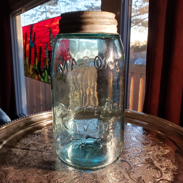 Blue Ball Bicentennial Mason Jar Etsy