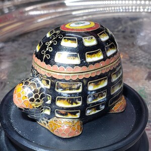 Turtle Trinket Box: Cloisonne Enamel - Mini Keepsake