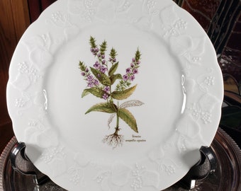 Purple Botanical Floral Plate, DANSK  Veronica Wall Decor Plate 9 3/4 - Nice Design !    >>> FREE SHIPPING <<<