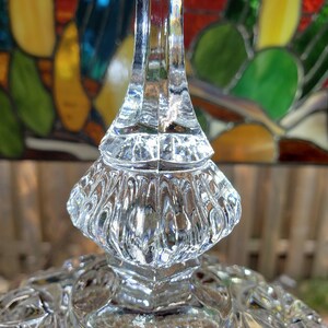 Lead Crystal Candy Bowl: Pinwheel Pattern, Footed Glass image 3