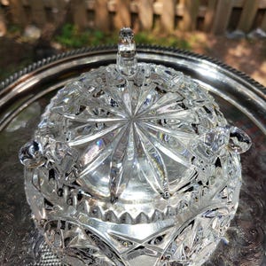Lead Crystal Candy Bowl: Pinwheel Pattern, Footed Glass image 8
