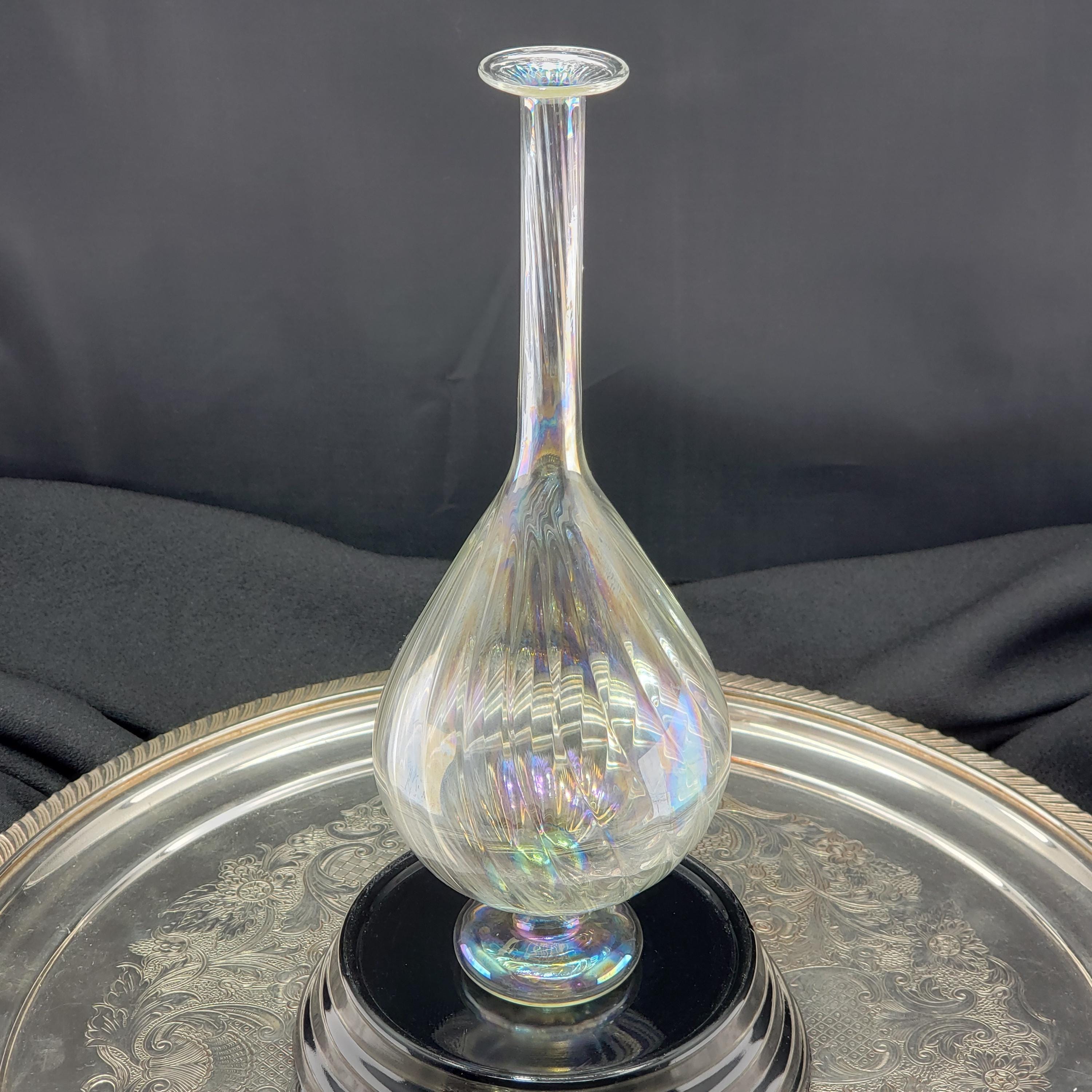 Bud Vase: Iridescent Italian Glass - Soffieria Parise - Etsy