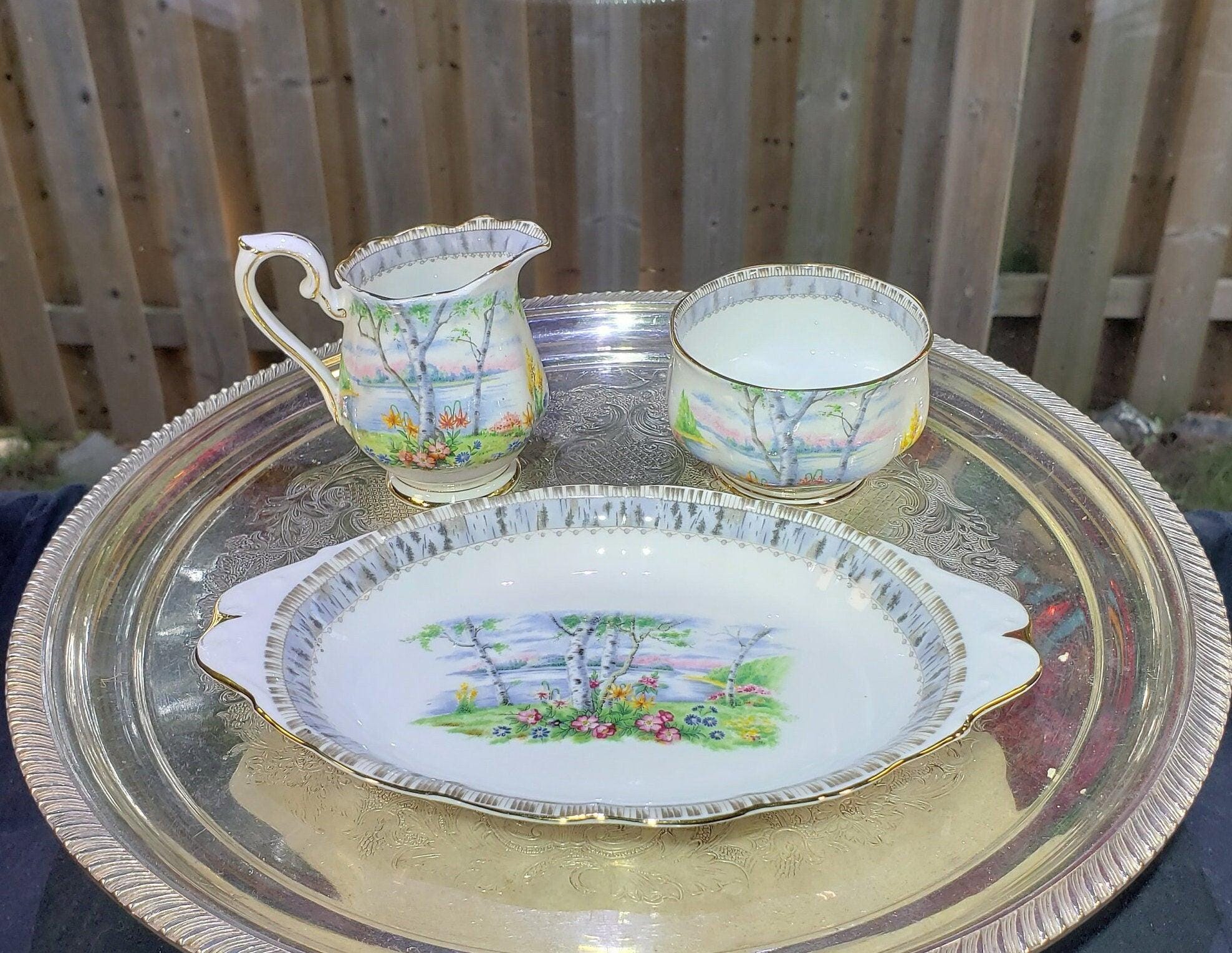 Royal Albert Silver Birch - Etsy Canada