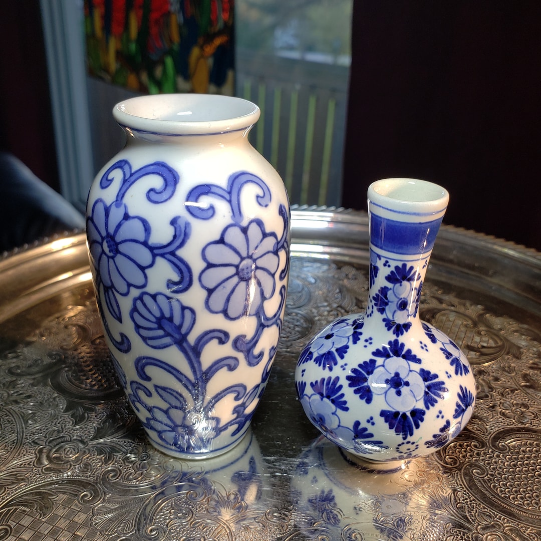 ヴィンテージ ブルー & ホワイト Koninklijke Porcelevne Fles