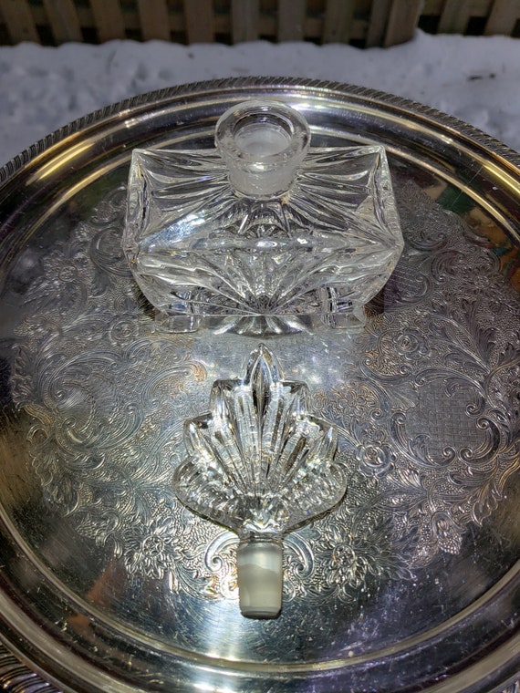 Large Crystal Perfume Bottle: Rectangular Decante… - image 9