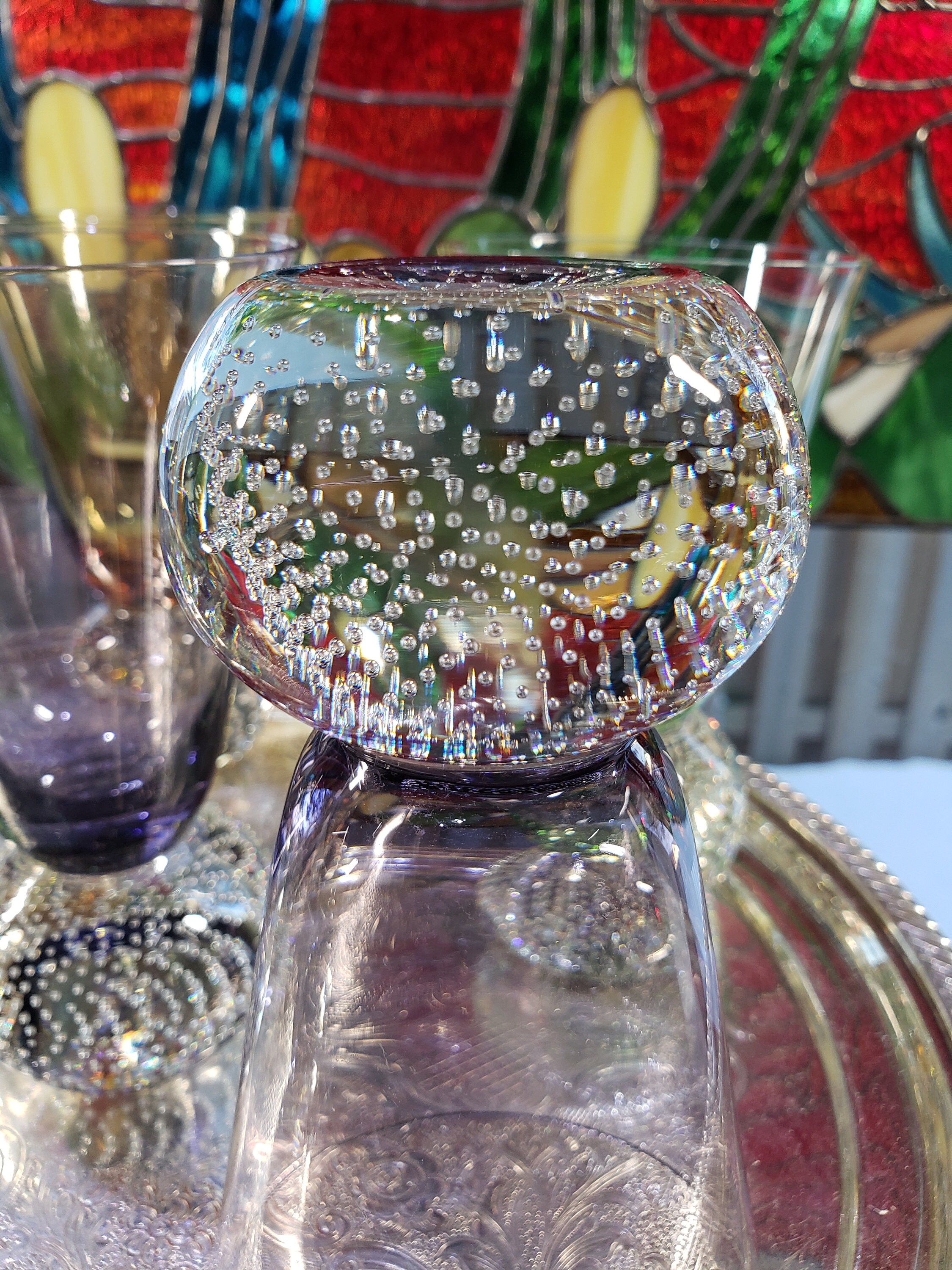 Vintage Glassware Set Of 6 White Opalescent Milk Glass Juice Glasses –  Jewelry Bubble