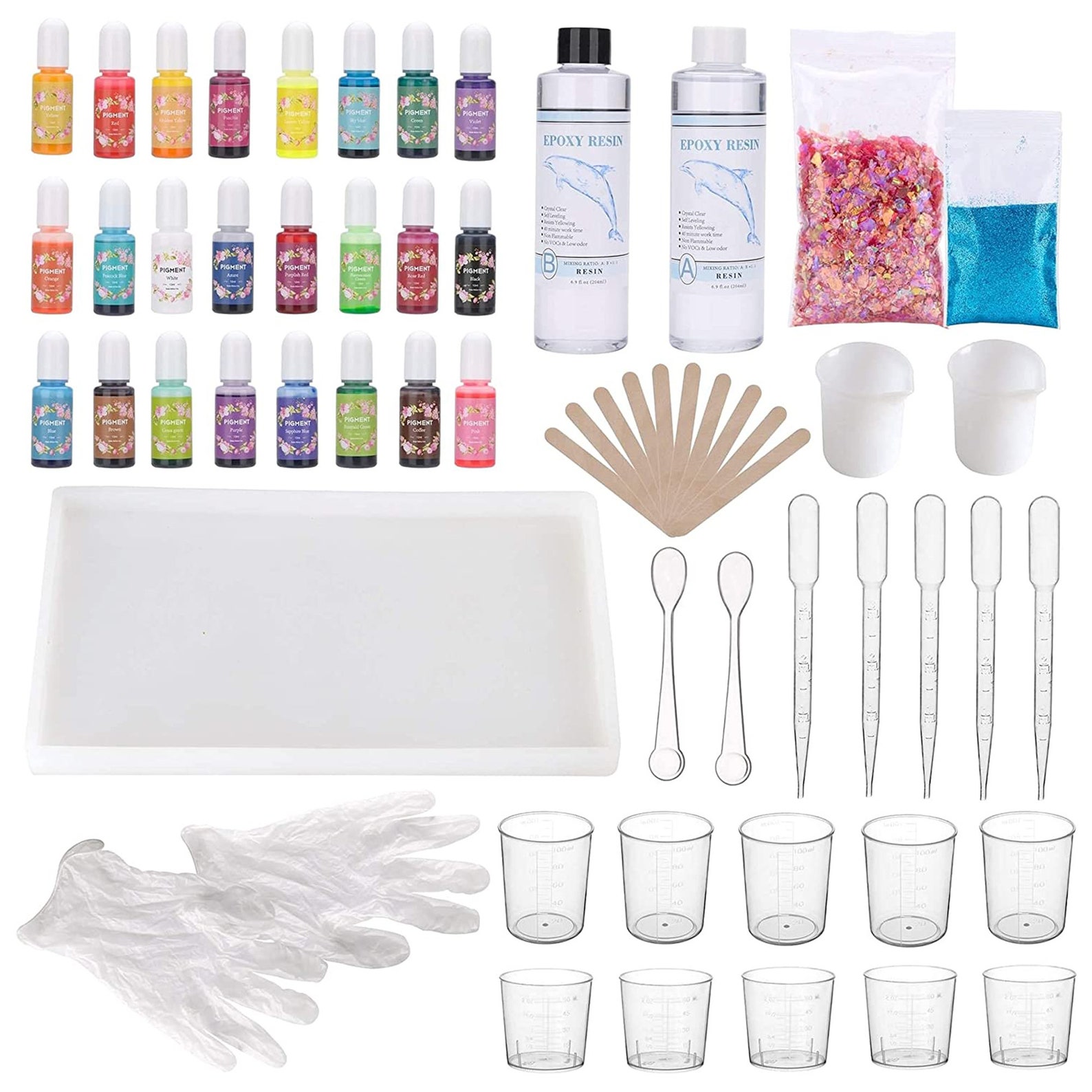 Resin Kit for Beginners DIY Arts Crafts 8oz. Part A 8oz. Etsy