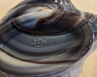 imperial slag glass swan